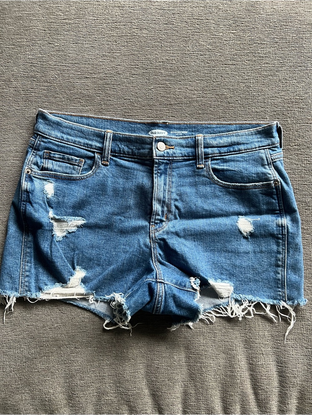 Old Navy Light Blue Ripped Denim Cutoff Shorts - Women's